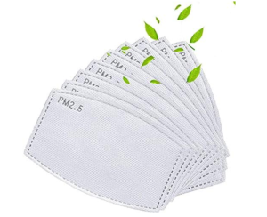 These carbon filters work in reusable cotton face masks and improve their effectiveness.