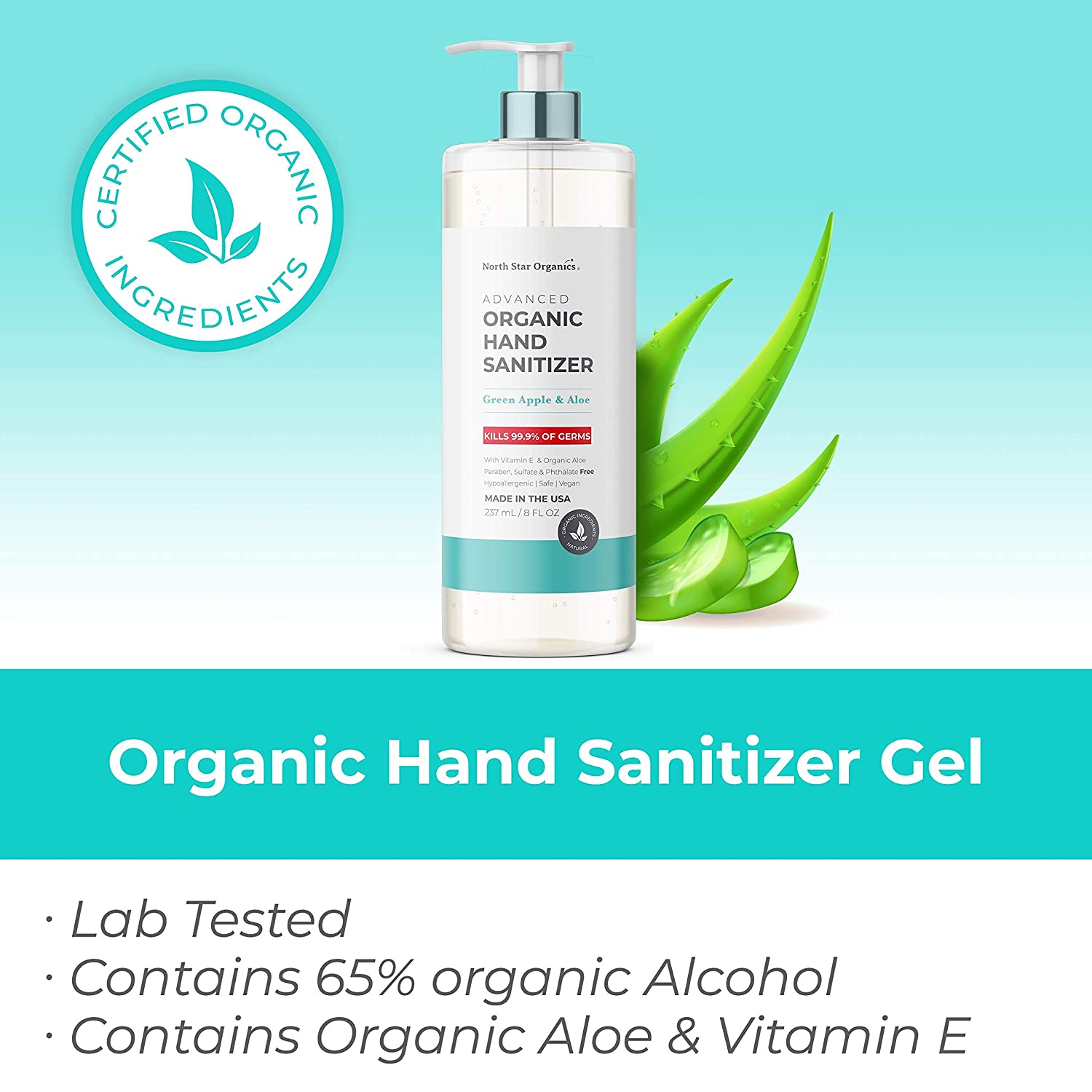Non-toxic hand sanitizer brand North Star Organics