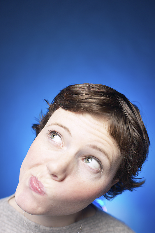 skeptical woman